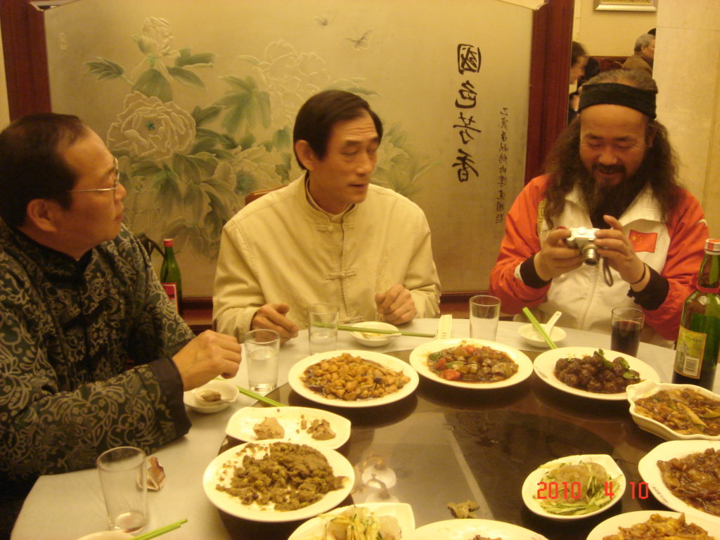 Discussions about martial arts over dinner with my amazing tai chi masters!